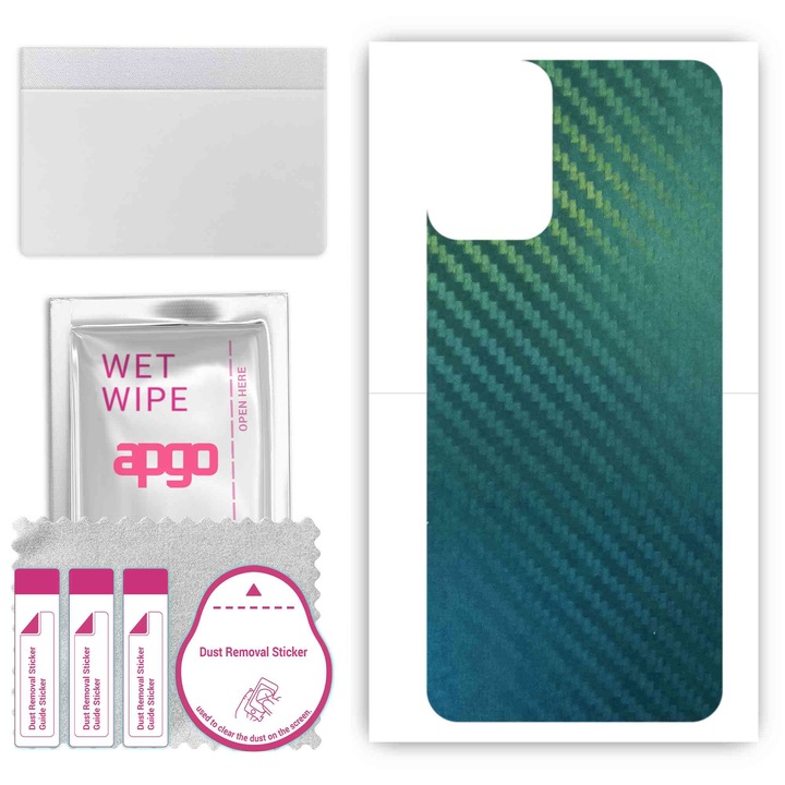 Folie Protectoare pentru Motorola Edge 50 Fusion, apgo Skins, Anti zgarieturi, autocolant pentru spatele Carbon Chameleon CAKA1