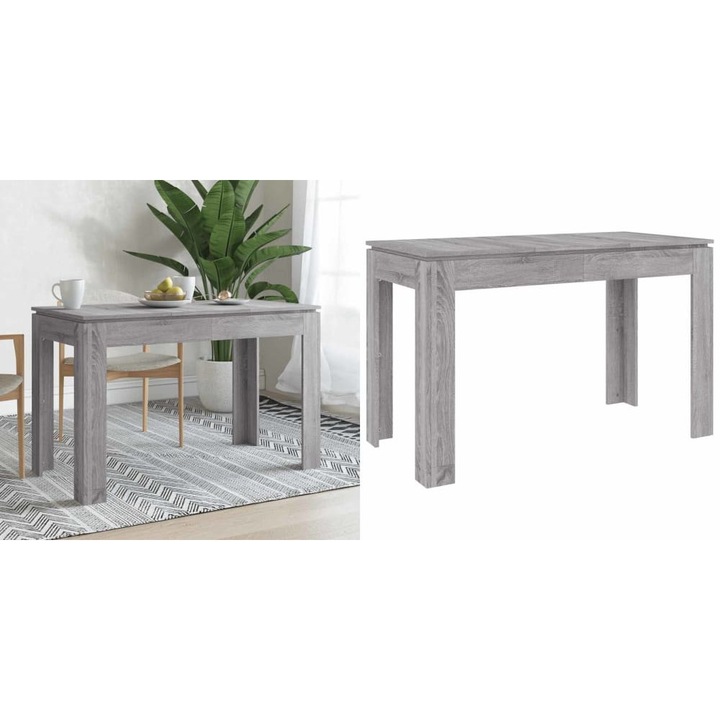 Masa de bucatarie, sonoma gri, 120x60x76 cm, lemn prelucrat