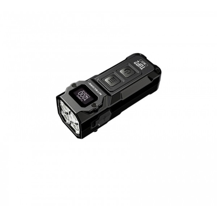 Фенерче ключодържател, Nitecore TUP2, акумулаторно USB-C, 1200 лумена, 125 метра, черно
