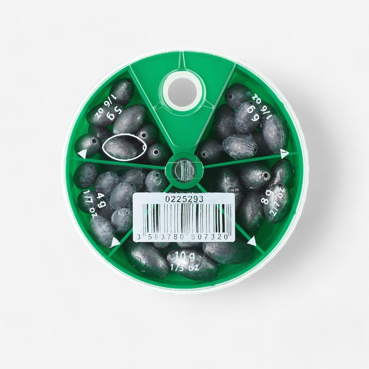 Cutie 5 compartimente plumb oval bombat 1 g