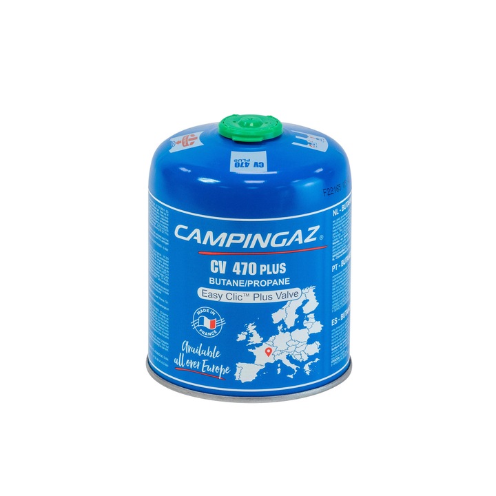 Cartus de gaz cu valva cv470 + pentru arzator (450 g) fara marime, albastru