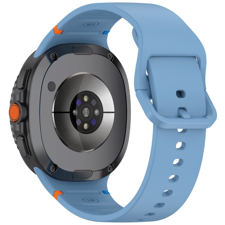 Okosóra szíj Samsung Galaxy Watch8 40mm / Watch8 44mm / Watch8 Classic, puha szilikon, kényelmes viselet, világoskék