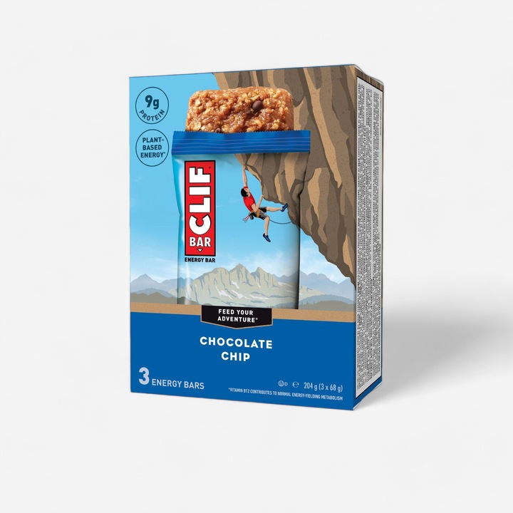 Baton energizant clif bar fulgi de ciocolata (68 g) x 3 fara marime