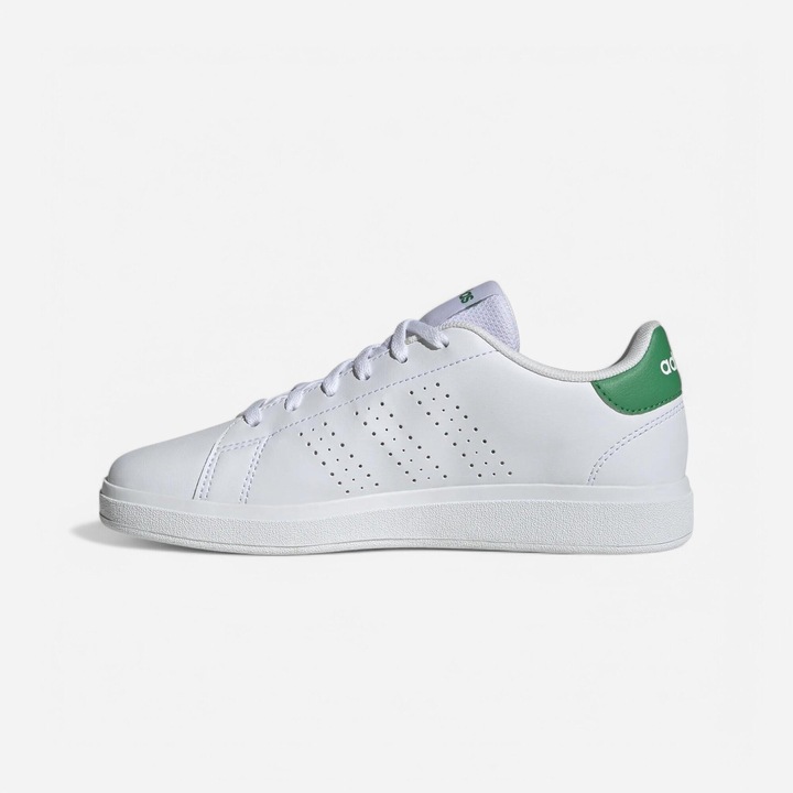 Incaltaminte cu benzi cu arici educatie fizica adidas advantage alb-verde copii alb - 69875, Alb