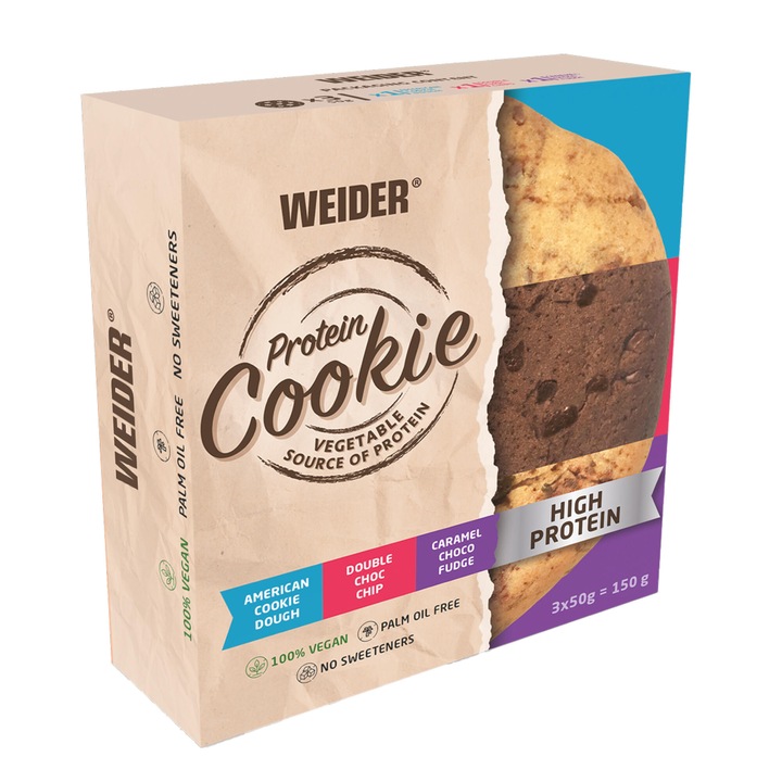 Biscuiti cookie mix 3x50g fara marime, caramel, ciocolata, cookies