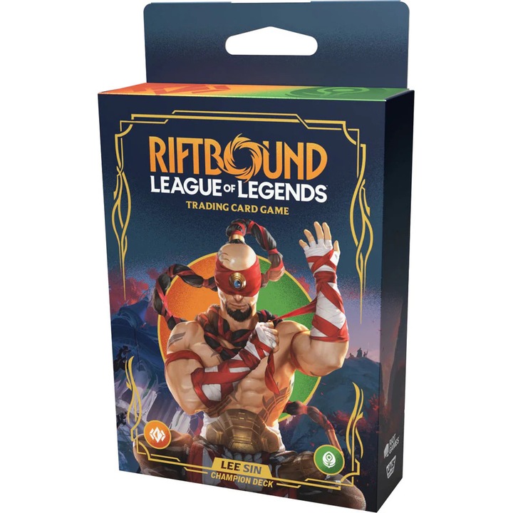 Настолна игра UVS Games, Riftbound, League of Legends TCG, Set One, Origins Champion Deck, Lee Sin, Английски, Многоцветен