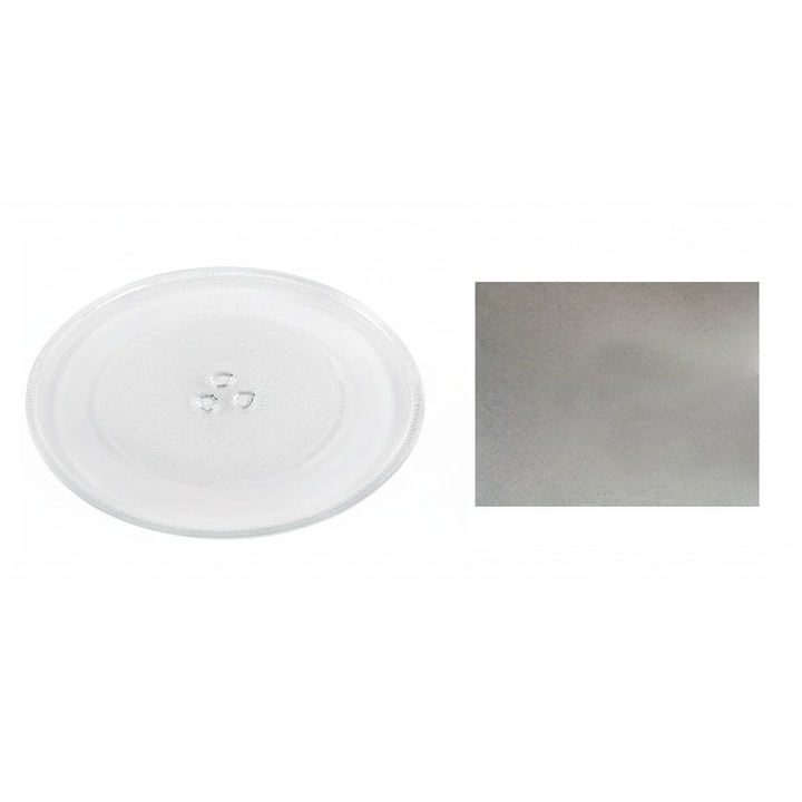 Set farfurie pentru cuptor cu microunde LG, diametru 31.5 cm si folie mica, placa 30x30cm