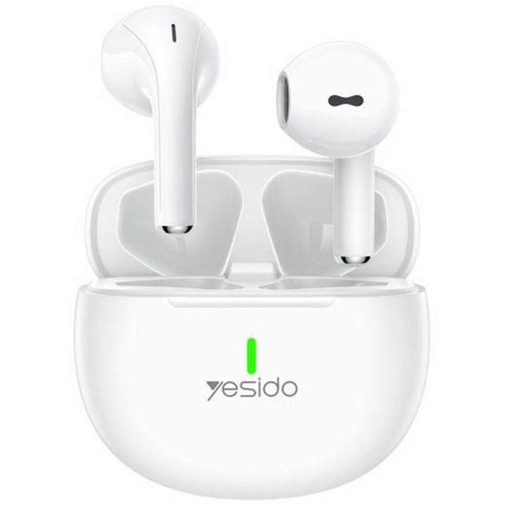 Căști wireless, Yesido, in ear, Bluetooth 5.1, alb