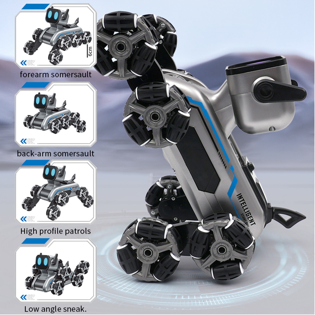 Интерактивна играчка Chippo Cobo Robo Dog - Куче Робот с 8 Колела ...