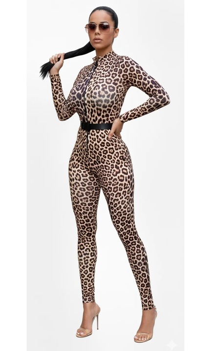 Salopeta dama din lycra modelatoare, animal printwqfwqd, Animal print