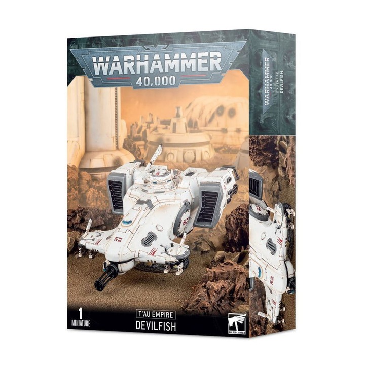 Warhammer 40000 játék kiegészítő, Devilfish Tau, Games Workshop, 56 darab, szürke