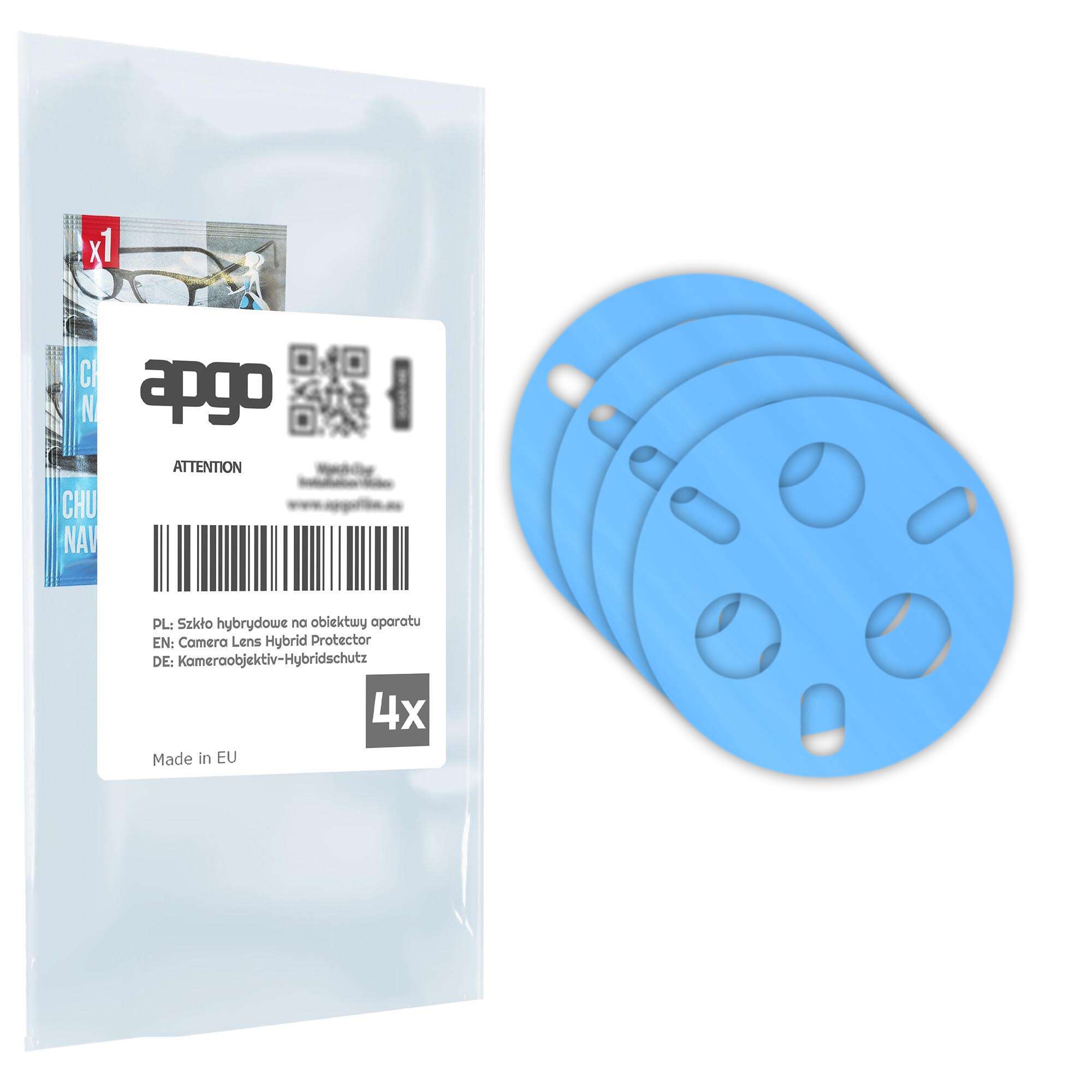 Set de 4 sticle de protectie pentru Realme 14 Pro – apgo, camera sticla pentru obiectivul camerei telefonului, full glue, 9H, anti-zgarieturi