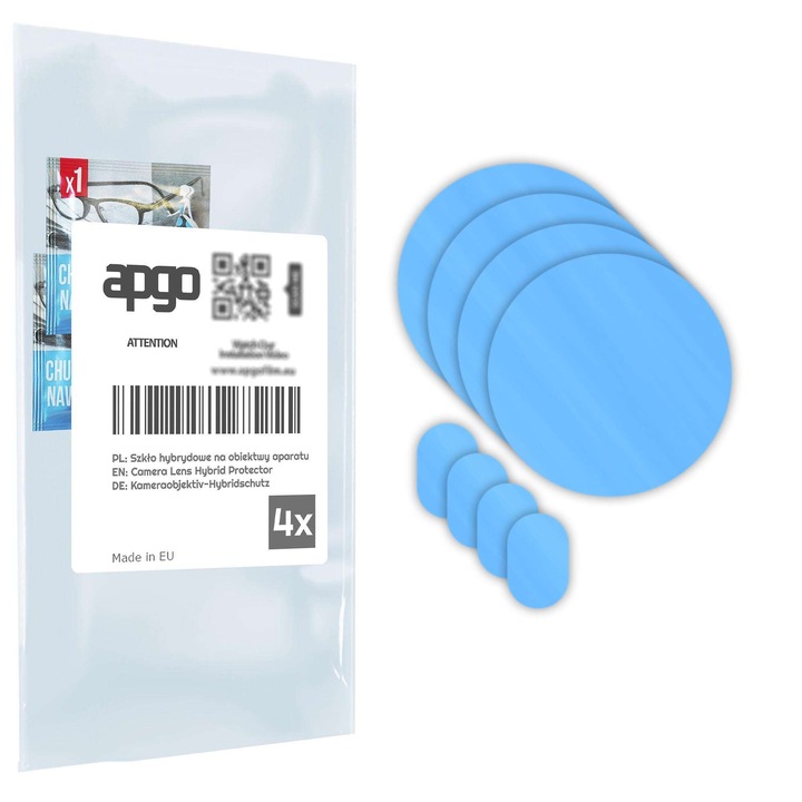 4 db védőüveg szett Vivo S20 Pro-hoz – apgo, kamera üveg a telefon kamera lencséjéhez, full glue, 9H, karcálló