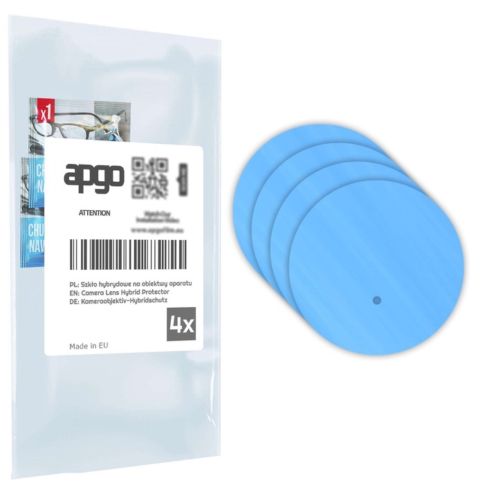 Комплект от 4 защитни стъкла за Vivo X200 Pro – apgo, стъкло за обектива на камерата на телефона, пълно залепване, 9H, против надраскване