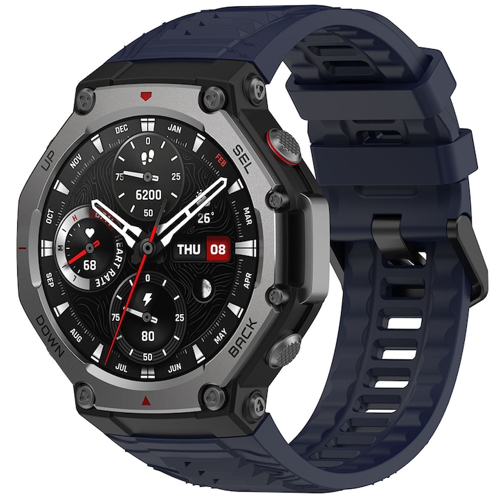 Curea smartwatch Watchband (W067) Amazfit T Rex 3 Navy Blue Bleumarin