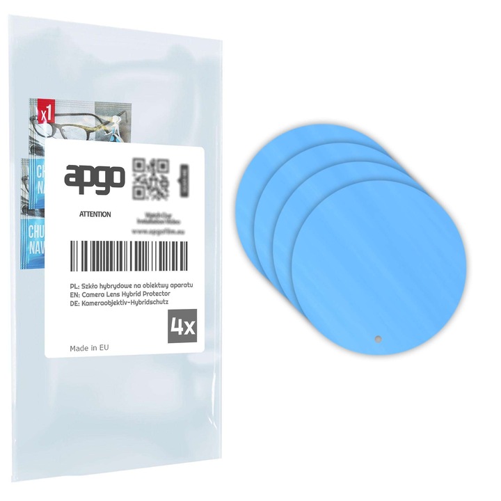 Комплект от 4 защитни стъкла за Vivo X200 Pro mini – apgo, стъкло за обектива на камерата на телефона, пълно залепване, 9H, против надраскване