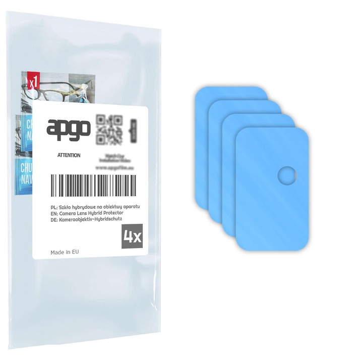 Set de 4 sticle de protectie pentru Infinix Note 8i – apgo, camera sticla pentru obiectivul camerei telefonului, full glue, 9H, anti-zgarieturi