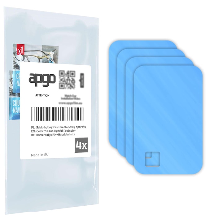 Set de 4 sticle de protectie pentru Blackview BV4800 Pro – apgo, camera sticla pentru obiectivul camerei telefonului, full glue, 9H, anti-zgarieturi