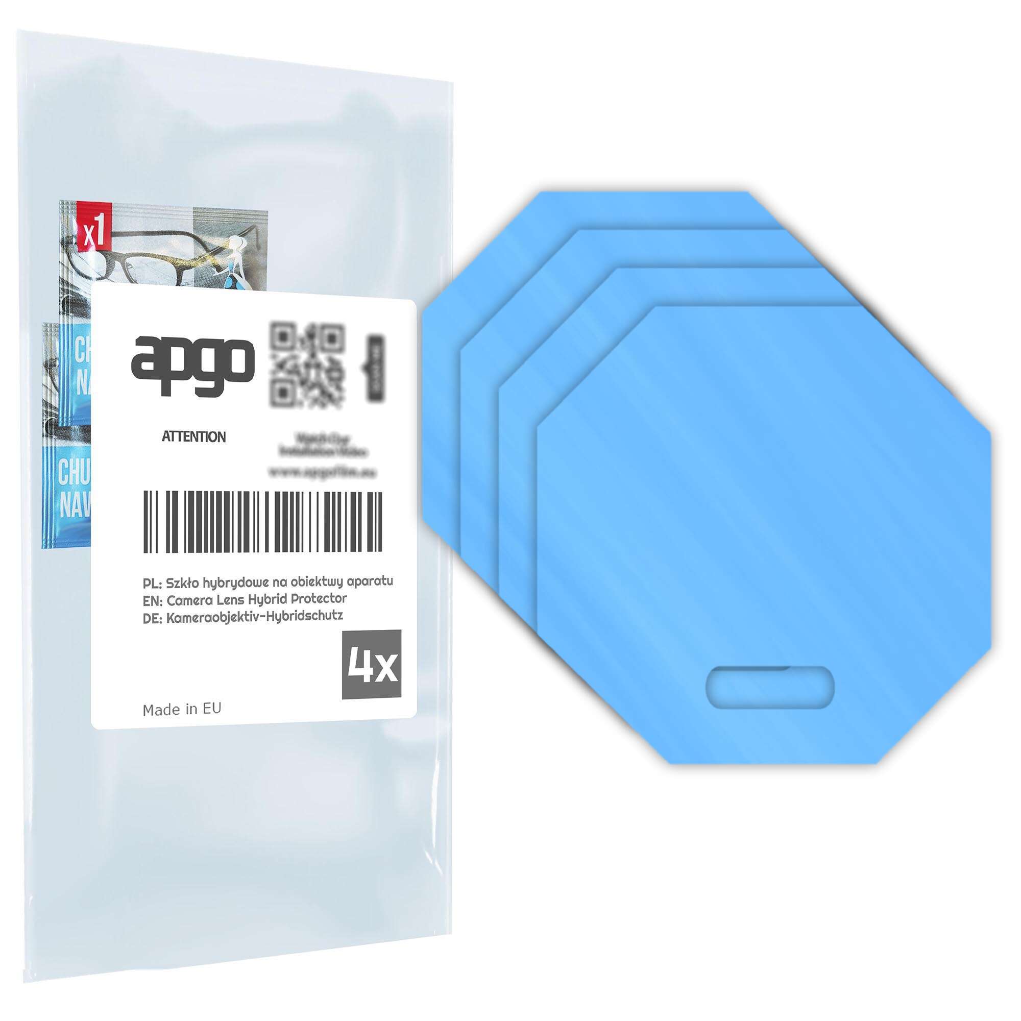 Set de 4 sticle de protectie pentru Ulefone Armor Mini 20T Pro – apgo, camera sticla pentru obiectivul camerei telefonului, full glue, 9H, anti-zgarieturi
