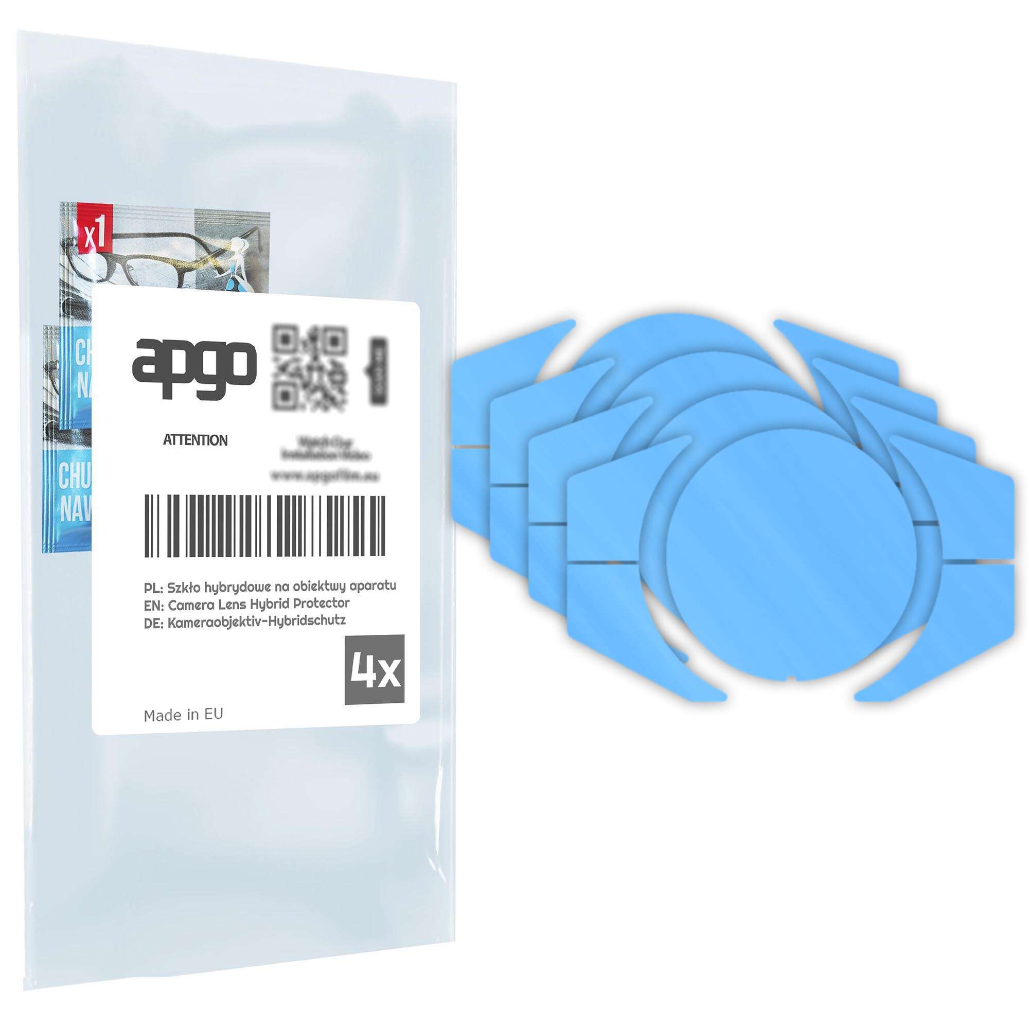 Set de 4 sticle de protectie pentru Doogee S200 – apgo, camera sticla pentru obiectivul camerei telefonului, full glue, 9H, anti-zgarieturi