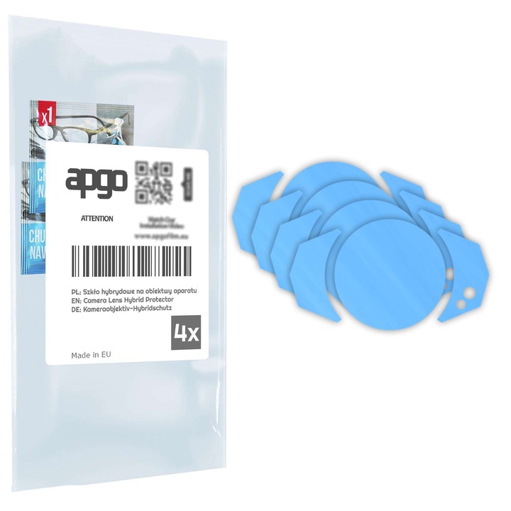 4 db védőüveg szett Doogee S200 X-hez – apgo, kameraüveg a telefon lencséjéhez, teljes ragasztó, 9H, karcálló