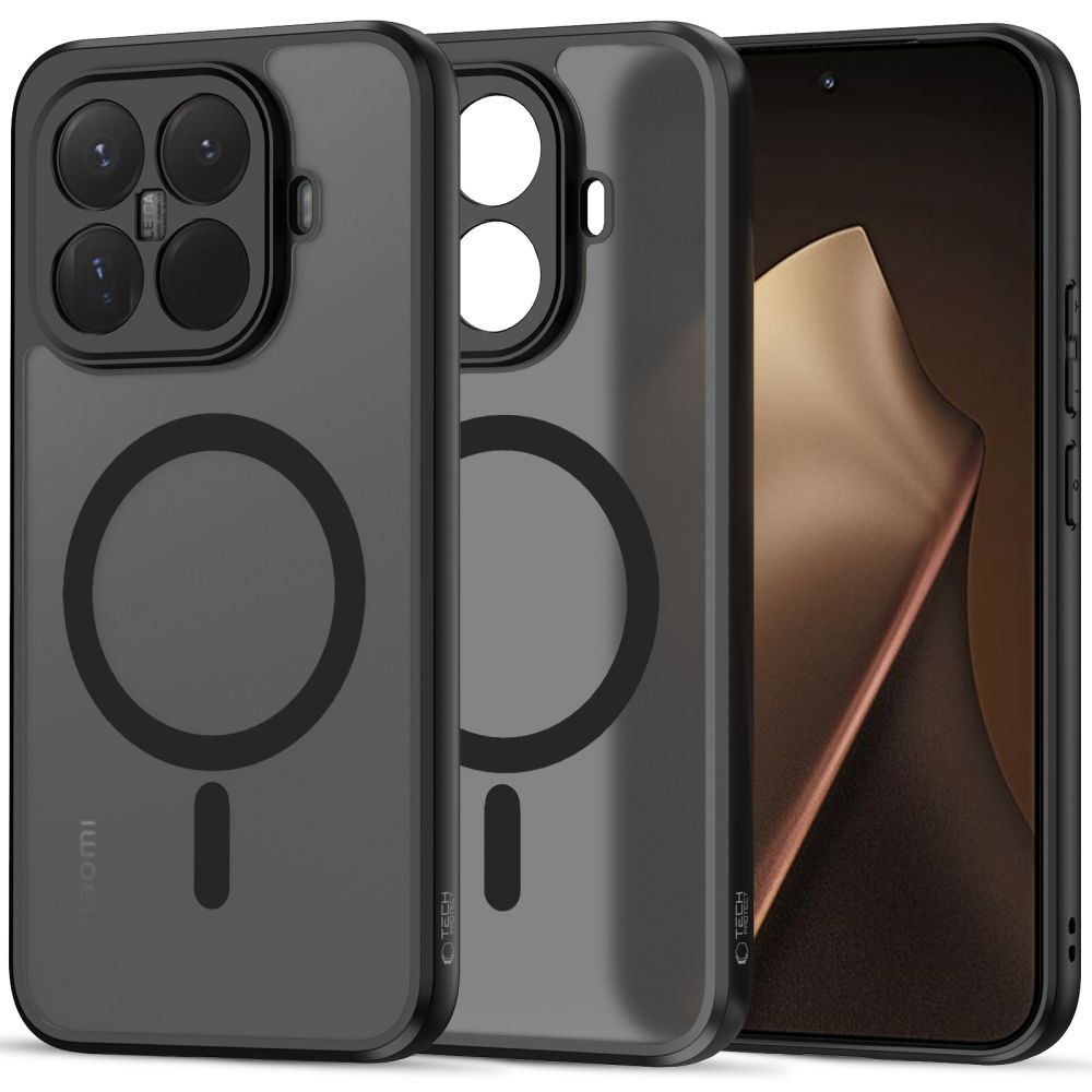 Husa telefon, TECH-PROTECT, Pentru Xiaomi 15T Pro 5G compatibil, Tech-Protect Magmat compatibilă cu MagSafe, Cu ramă din silicon negru