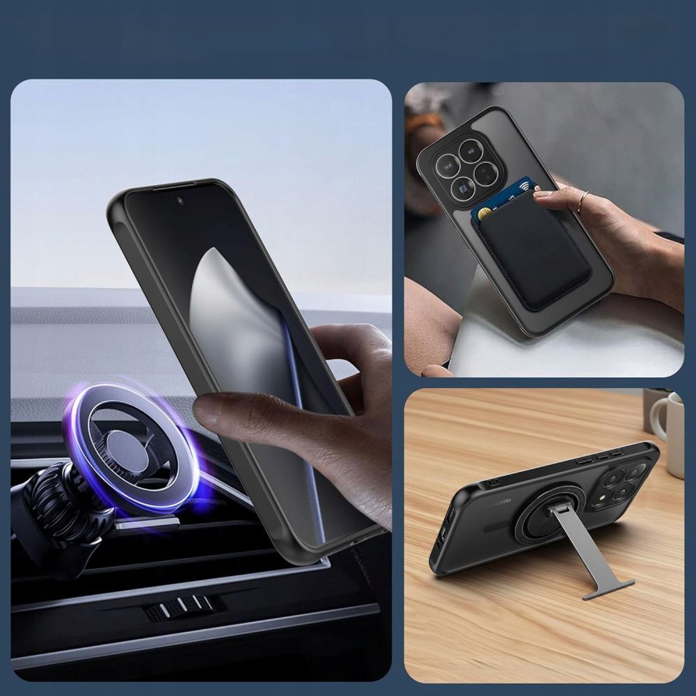 Husa telefon, TECH-PROTECT, Pentru Xiaomi 15T Pro 5G compatibil, Tech-Protect Magmat compatibilă cu MagSafe, Cu ramă din silicon negru