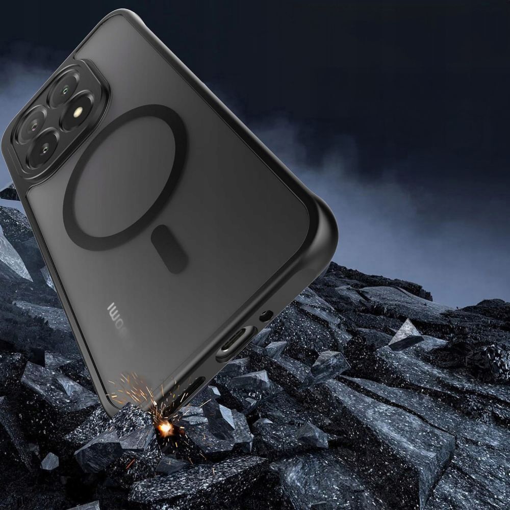 Husa telefon, TECH-PROTECT, Pentru Xiaomi 15T Pro 5G compatibil, Tech-Protect Magmat compatibilă cu MagSafe, Cu ramă din silicon negru