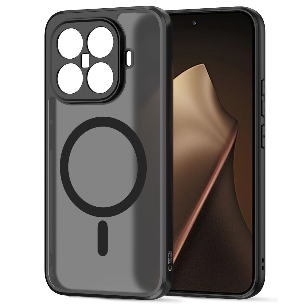 Husa telefon, TECH-PROTECT, Pentru Xiaomi 15T Pro 5G compatibil, Tech-Protect Magmat compatibilă cu MagSafe, Cu ramă din silicon negru