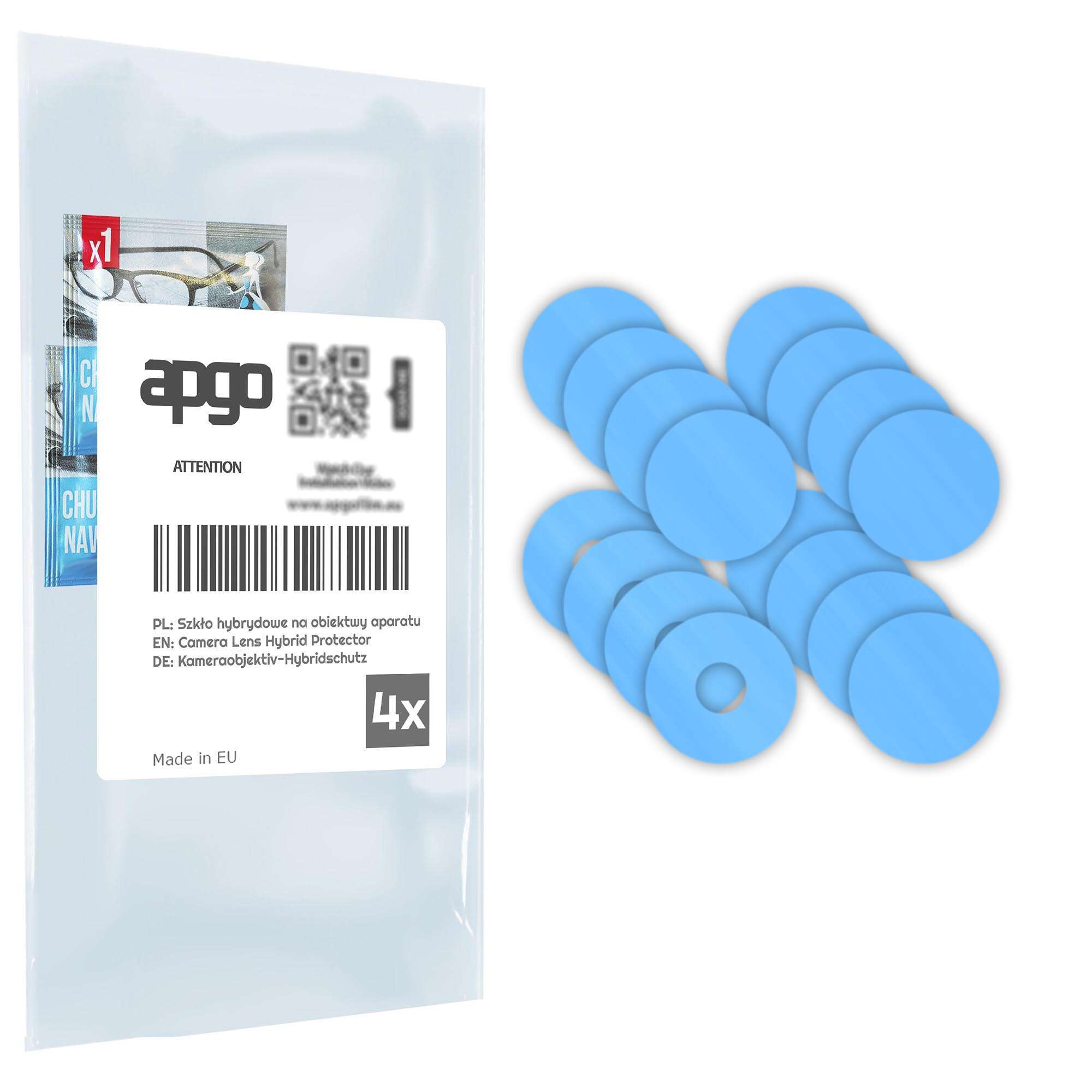 Set de 4 sticle de protectie pentru Xiaomi Redmi Note 15 Pro Plus – apgo, camera sticla pentru obiectivul camerei telefonului, full glue, 9H, anti-zgarieturi