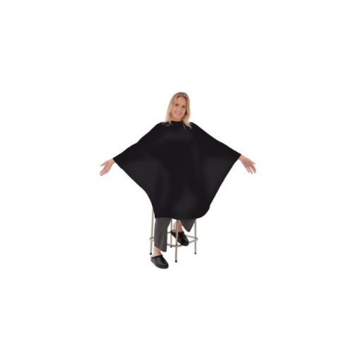 Pelerina de coafura, Artero, neagra, poliester, dimensiune universala