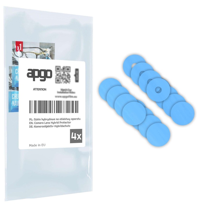 Комплект от 4 защитни стъкла за Xiaomi Redmi A4 5G – apgo, стъкло за обектива на камерата на телефона, пълно залепване, 9H, против надраскване