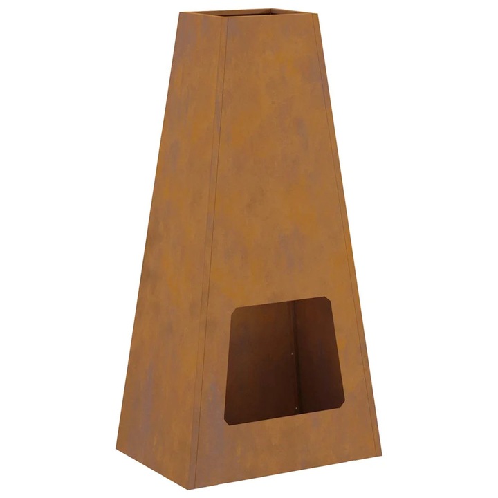 vidaXL Tűzrakó Barna 50 x 35 x 100 cm időjárásálló acél