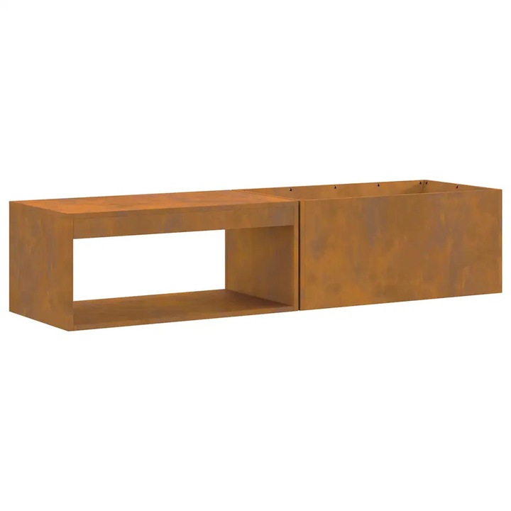 vidaXL Tűzrakó Barna 160 x 45 x 35 cm időjárásálló acél