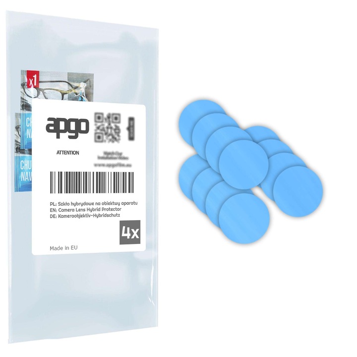 Set de 4 sticle de protectie pentru ZTE Nubia V70 Design – apgo, camera sticla pentru obiectivul camerei telefonului, full glue, 9H, anti-zgarieturi
