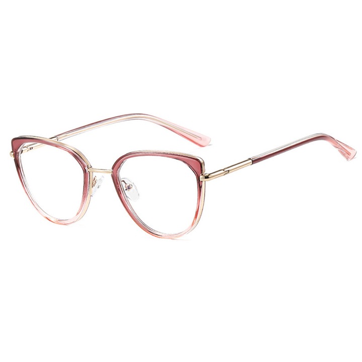 Ochelari Protectie pentru monitor PC, telefon, televizor, anti Lumina Albastra, Antireflex, fara dioptrii, anti oboseala ochilor si stralucire UV - roz