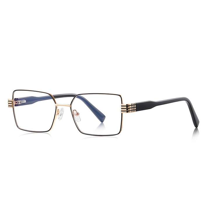 Ochelari Protectie pentru monitor PC, telefon, televizor, anti Lumina Albastra, Antireflex, fara dioptrii, anti oboseala ochilor si stralucire UV, Rectangulari - negru