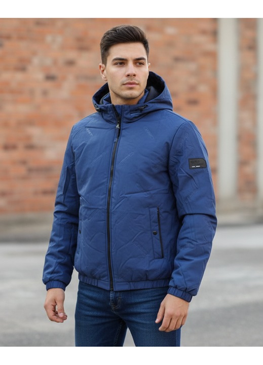 Geaca Barbati Bleumarin cu Gluga detasabila 7986-2 13169, Bleumarin