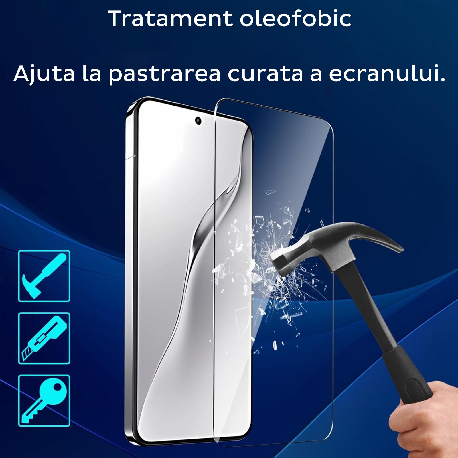 Folie Sticla Daden pentru Honor Magic 8 Pro, Full Cover, 9H, Transparenta, 0.3mm
