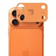 Protectie Pentru Camera Upzz® Pentru iPhone 17 Pro, Aluminiu Si Sticla Securizata, Protectie La Socuri, Orange