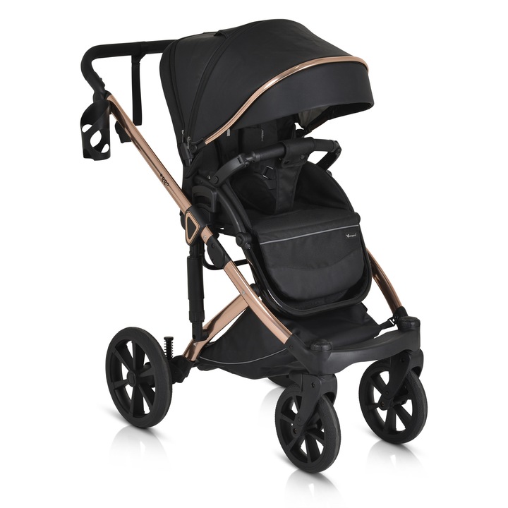 Комбинирана количка, Cangaroo, 3 в 1 Eggo, Caviar-black