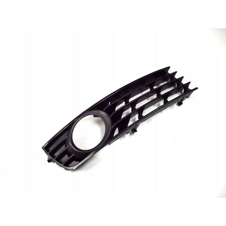 Grila bara fata dreapta Audi A4 B6 2000–2004 cu locas proiectoare ceata – plastic negru