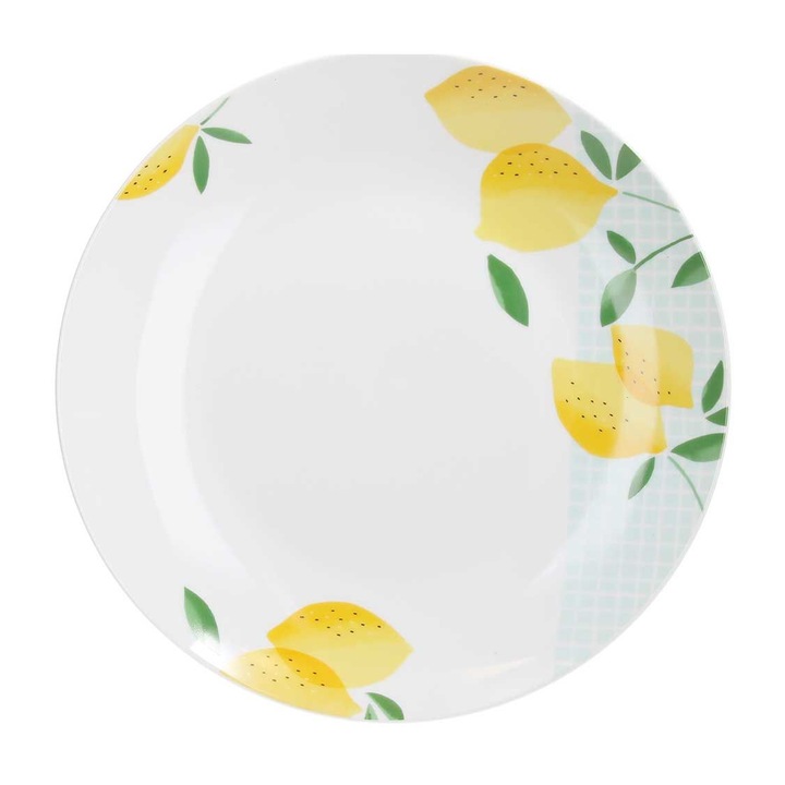 Platou rotund Tognana Madison 30 cm alb-lamai