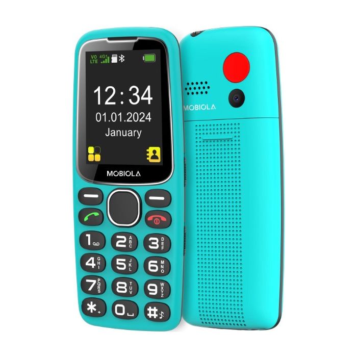 Telefon Mobil Mobiola MB4120, Turcoaz, 4G, Dual SIM, 32MB RAM