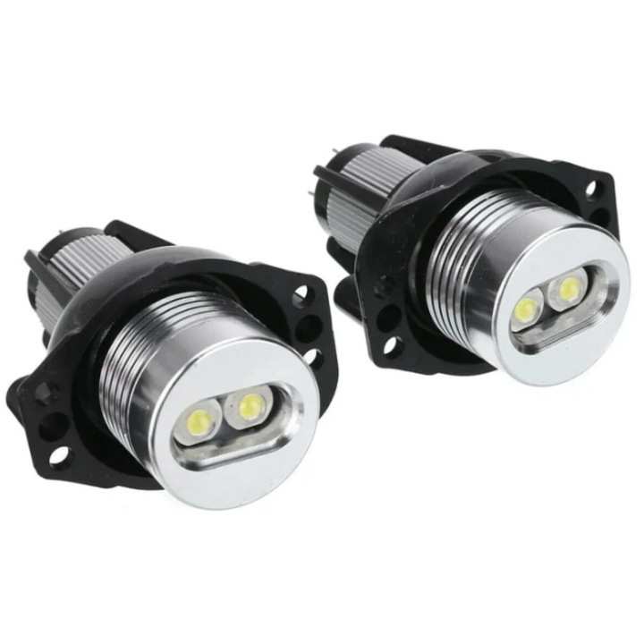 Комплект 2x Angel Eyes LED 40W, алуминий, за BMW E90/E91