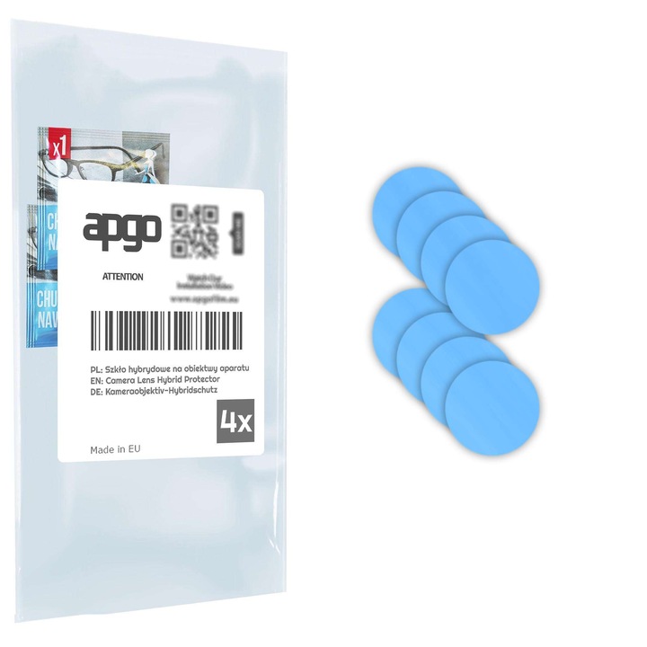 Комплект от 4 защитни стъкла за Lava Blaze Pro 5G – apgo, стъкло за обектива на камерата на телефона, пълно залепване, 9H, против надраскване