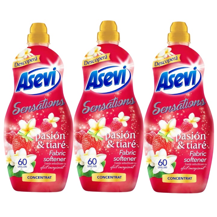 Asevi Sensations Pasion öblítő, 60 mosás, 1,44 liter, 3 db