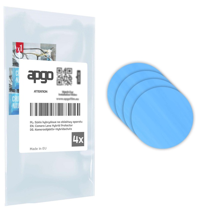 Комплект от 4 защитни стъкла за Lava Blaze 2 5G – apgo, стъкло за обектива на камерата на телефона, пълно залепване, 9H, против надраскване