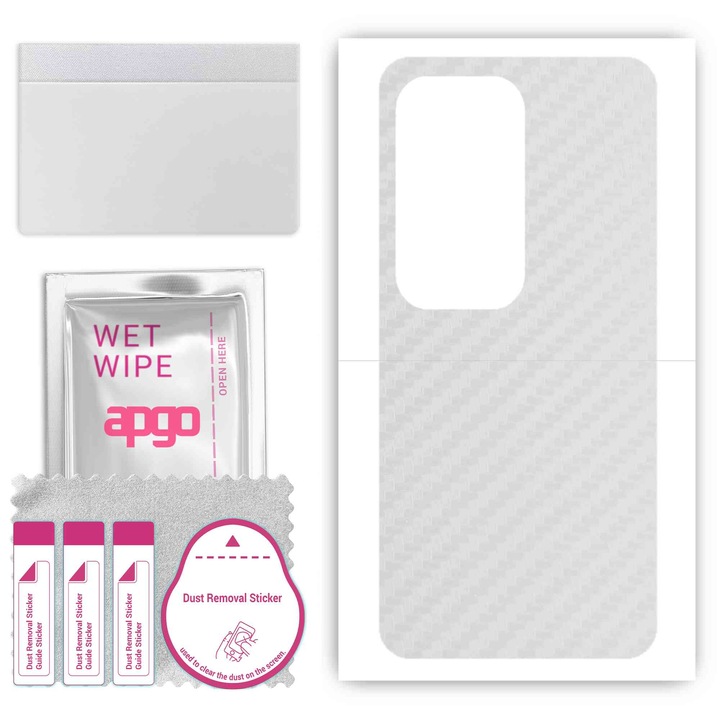 Folie de protectie pentru Oppo T3 Lite 5G – apgo Skins, anti-zgarieturi, autocolant pentru spatele Carbon transparent