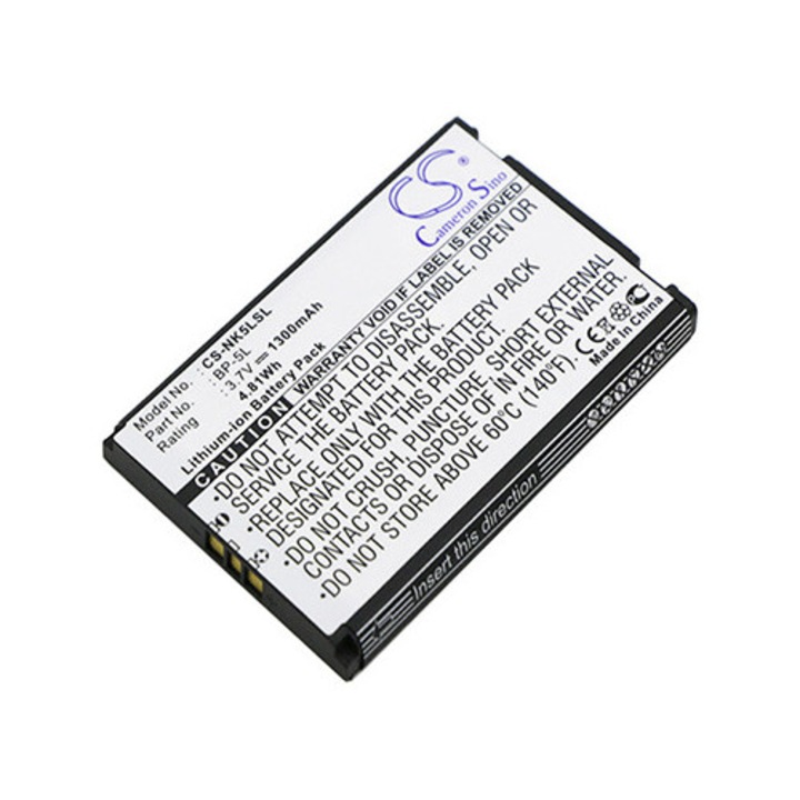 Li-ion mobil akkumulátor 1300mAh, Cameron Sino, Fekete, 65.80mm x 43.80mm x 5.30mm